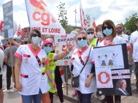 MOBILISATION NATIONALE POUR LA DEFENSE DE L'HOPITAL PUBLIC - A Chalon sur Saône, 1200 personnes dans le cortège 