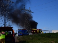 Impressionnant incendie à la centrale électrique de Montchanin 