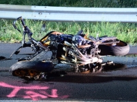 Pronostic vital enclenché pour un motard suite à un choc frontal 