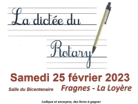 La dictée du Rotary est annoncée le 25 février 