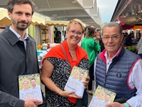 LEGISLATIVES - 4e circonscription de Saône et Loire - Matinée de tractage au marché du Stade à Chalon pour Élisabeth Roblot,