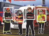 Le 27 juin 2022, La Poste émet un bloc de timbres sapeurs- pompiers de France à l’occasion des 140 ans de la Fédération nationale.