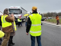 Les Gilets jaunes de retour à Montchanin, sur la RCEA