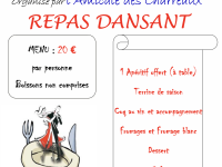 Il est encore temps de vous inscrire au repas-dansant des Charreaux 