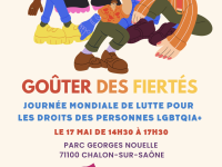 Le goûter des fiertés vous donne rendez-vous le 17 mai à Chalon 