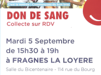 Collecte de sang mardi prochain à Fragnes-La Loyère