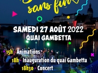 Feu d'artifice à Chalon le 27 août dans le cadre de l'inauguration du Quai Gambetta 