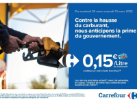 Opération carburant : Carrefour anticipe la réduction de 15 centimes par litre d’essence, décidée par le Gouvernement