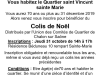 Inscriptions pour les colis de Noël du quartier Saint-Vincent/Sainte-Marie à Chalon