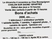 Dimanche 4 novembre : Loto du comité Carloup/République/Place de Beaune