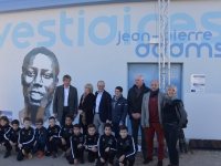 Inauguration de la façade extérieure des vestiaires Jean Pierre Adams du FC Chalon 