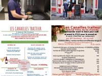 Commandez dès à présent tous les weekends vos menus traiteurs et réservez vos menus de réveillons au restaurant « Les Canailles »