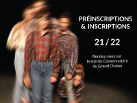 Le Conservatoire du Grand Chalon vous propose de vous inscrire ou de vous réinscrire pour l’année 2021/2022, en musique, danse et théâtre à partir de 5 ans