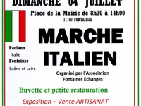 Fontaines Echanges prépare son marché italien et la semaine aux couleurs de l’Italie sans la délégation italienne de Paciano.