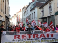 9ème manifestation contre la réforme des retraites dans les rues de Chalon-sur-Saône