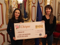 Remise de chèque du Lions Club Saôcouna au Réseau VIF Chalonnais 