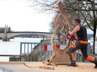 Ce samedi matin quai Sainte-Marie à Chalon : Performance artistique signée...