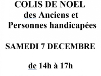 Samedi 7 décembre : Distribution des colis de Noël au quartier St Cosme/Bellevue