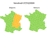 Vacances scolaires : forte circulation attendue dans l'Est et en Île-de-France du 27 au 29 décembre  