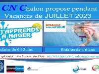 Opération J’apprends à Nager (6/12 ans) & Aisance Aquatique (4/6 ans).