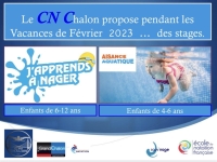 Pendant les vacances de février vos enfants peuvent apprendre à nager grâce au Cercle Nautique Chalonnais 