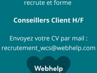 Webhelp recrute pour son site de Chalon sur Saône.