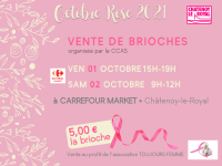 Vendredi 1er et samedi 2 octobre 2021 vente de brioches au profit Toujours Femme