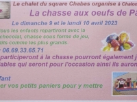 L'Amand'in organise une chasse aux oeufs de Pâques, square Chabas