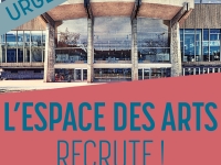 L’Espace des Arts recherche un(e) agent d’entretien H/F pour un poste de 10 à 15H/hebdomadaire et dès que possible