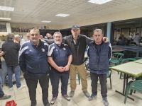 Boules Lyonnaises : ‘Pascal, Cadasse, le Mammouth, Juju de la Boule Saint Jean, remporte le concours quadrette vétérans de Sennecey-le-Grand. Les Cheminots 2ème !