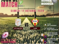 4ème journée de fédérale 2 poule 1, samedi 12 octobre à 19 heures 15 : Chalon RTC – Lons-le-Saunier, venez encourager les rugbymans chalonnais 