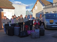 12 ados de la "Maison de Loisirs" de Champforgeuil en sortie neige à Lamoura.