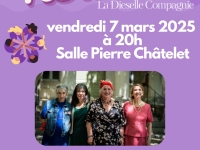  Champforgeuil : Spectacle "Héroïnes" de la Dieselle Compagnie vendredi 7 mars à 20h00 salle Pierre Chatelet.