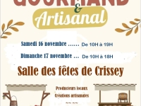 "Les Amis de Crissiacum" organisent leur traditionnel marché gourmand et artisanal les samedi 16 et dimanche 17 novembre 2024 salle des Fêtes de Crissey.