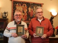 Fontaines : deux d’une série de quatre tableaux du sculpteur et peintre fontenois François Protheau retrouvés par hasard.