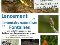  réunion de lancement de l'inventaire de biodiversité communale à Fontaine vendredi 18 mars