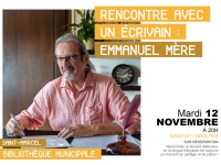 Bibliothèque Municipale : rencontre avec Emmanuel Mère ce mardi 12 novembre 