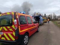 Un pavillon ravagé par les flammes à Cruzille 