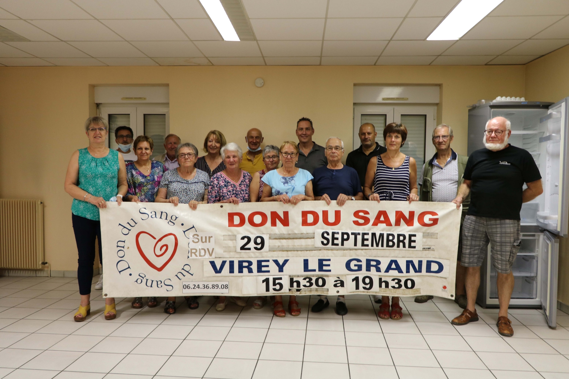 Face-to-face administration committee to prepare for the blood drive in Virey le Grand on September 29, 2021