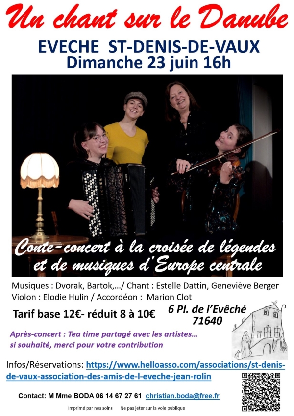 Les sonorités musicales du Danube vous attendent ce dimanche à Saint Denis de Vaux 