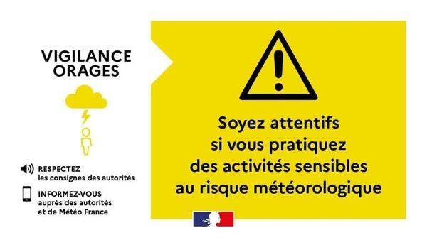 Vigilance jaune aux orages jusqu'à 22h en Saône et Loire ce mardi  