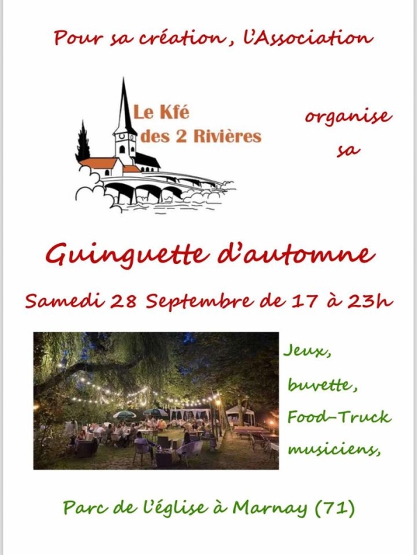 Guinguette d'automne annoncée à Marnay le samedi 28 septembre 