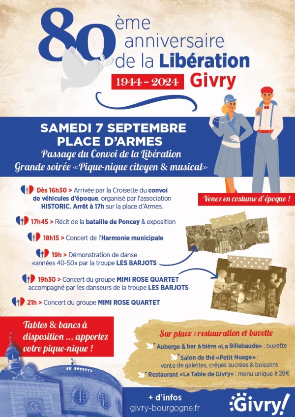 80 ans de la Libération de Givry - Tout le programme des festivités de ce samedi 