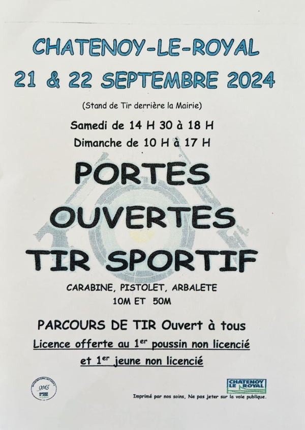 Le tir sportif à Châtenoy le Royal est ouvert tout le week-end 