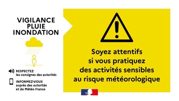 Une vigilance jaune pluie/inondations activée en Saône et Loire 