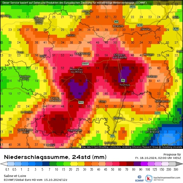 Des pluies intenses en Saône et Loire ces jeudi et vendredi ?  