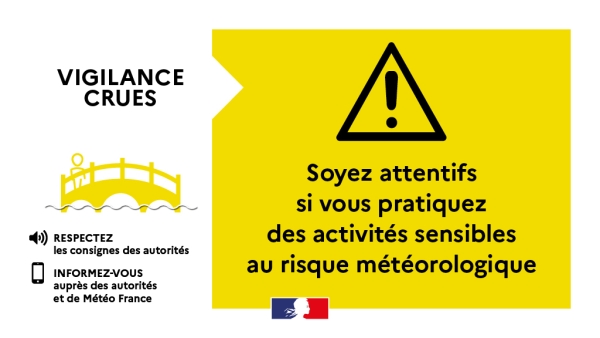 Alerte crues sur le fleuve Loire entre les départements de l'Allier et de la Saône-et-Loire