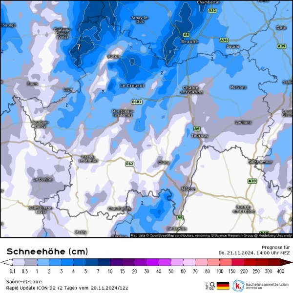 Les premiers flocons tombent sur la Côte Chalonnaise 