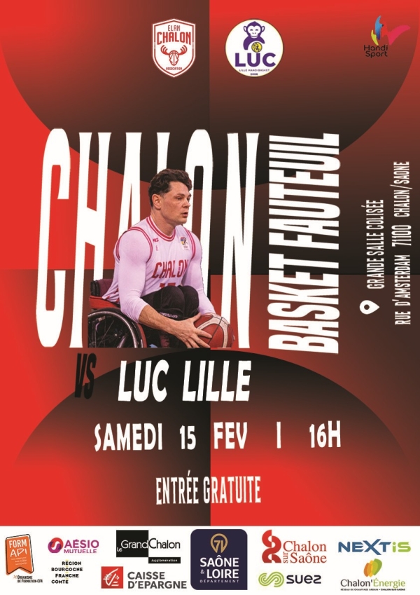 BASKET FAUTEUIL - L'Elan Chalon renoue avec le Colisée en affrontant Lille le samedi 15 février 