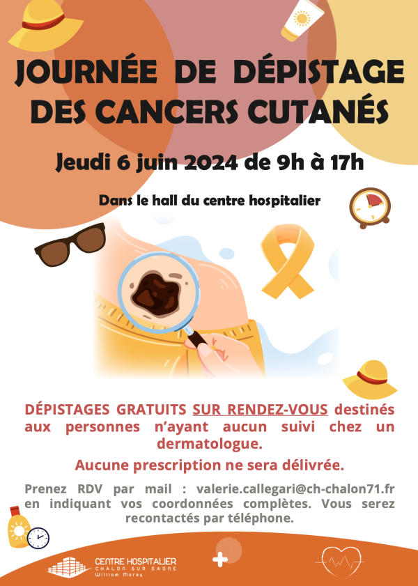 Ce jeudi, à l'hôpital de Chalon, c'est la journée dépistage des cancers cutanés